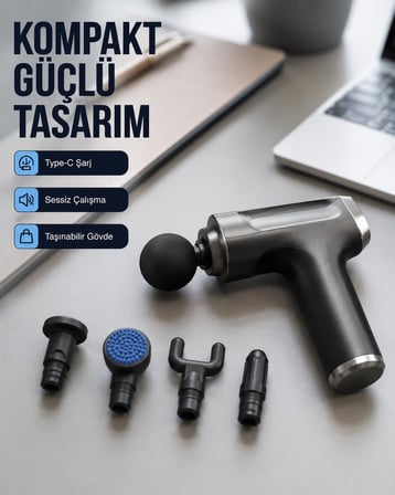 Kas Yorgunluğu Giderici Vücut Masaj Tabancası Yeni Nesil