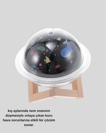 Aromaterapili Usb Hava Nemlendirici – Projeksiyon Işıklı, Sessiz Ve Şık Tasarım