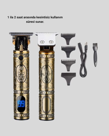 Kablosuz Şarjlı Profesyonel Tıraş Makinesi – 1800 Mah Lityum Pil