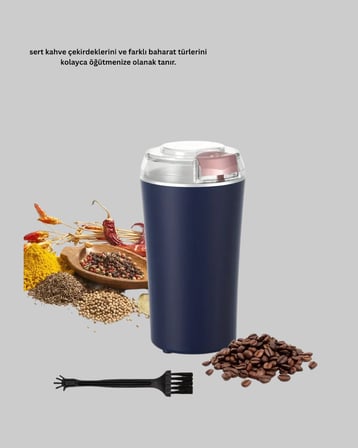 Kahve Ve Baharat Öğütücü Otomatik Mekanizmalı Dayanıklı Çelik