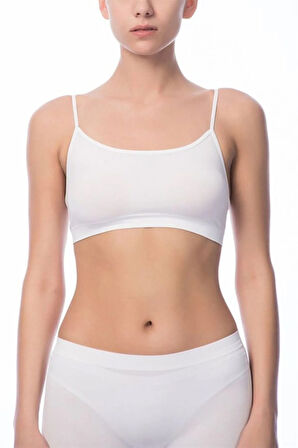 Kadın Likralı Penye İp Askılı Büstiyer 6052