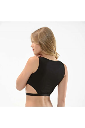 Kadın Siyah Pedsiz Penye Büstiyer