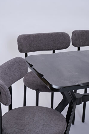 Kütük Alfa MDF Lak Mutfak Masa Sandalye Takımı 70x120