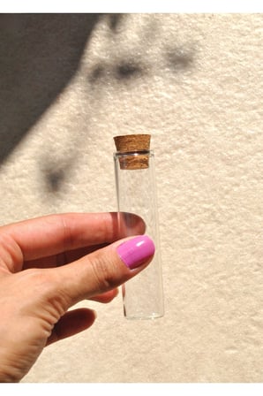 10 Adet Mantar Tıpalı Cam Tüp Şişe Söz Nişan Hediyelik 25 ml