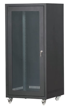 SETRACK 19'' 42U 600X800 CAMLI TEKERLEKLİ RACK KABİNET