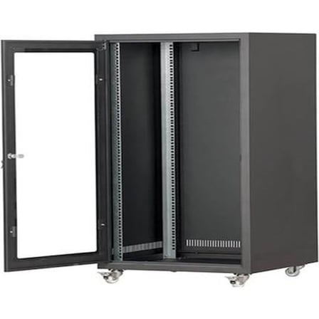 SETRACK 19'' 16U 600X800 TEKERLEKLİ CAMLI RACK KABİNET