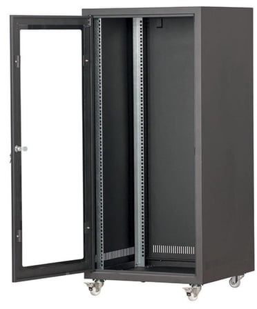SETRACK 19'' 20U 600X800 TEKERLEKLİ CAMLI RACK KABİNET