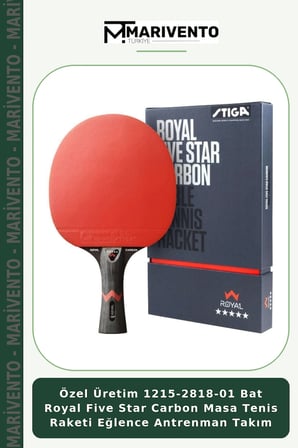 Özel Üretim 1215-2818-01 Bat Royal Five Star Carbon Masa Tenis Raketi Eğlence Antrenman Takım