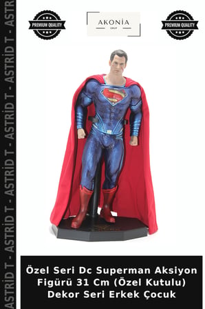 Özel Seri Dc Superman Aksiyon Figürü 31 Cm (Özel Kutulu) Dekor Seri Erkek Çocuk