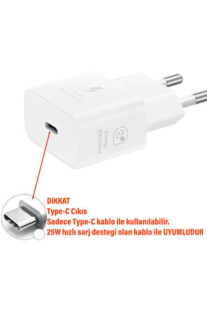25W Süper Hızlı Type-C Şarj Aleti  Samsung EP-T2510N (Samsung Türkiye Garantili)