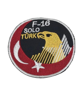Premium Pilot Arması Kıyafet Süsü Giyim Detayı Single Sword Solo Türk Nakış Peç
