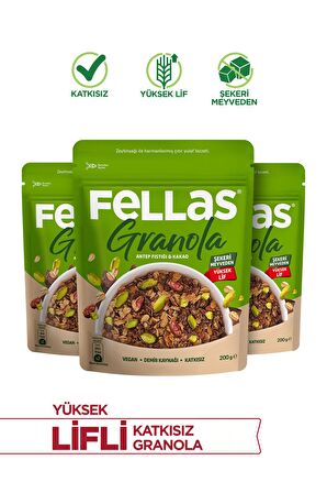 Granola - Antep Fıstıklı & Kakaolu 200g 3'lü Paket