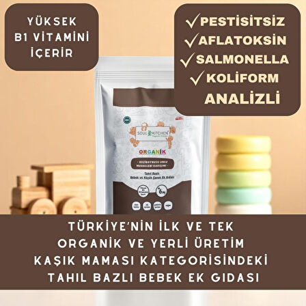 Organik Keçiboynuzu Unlu Muhallebi Karışımı Tahıl Bazlı Bebek Ek Gıdası B1 VİTAMİNLİ 250gr