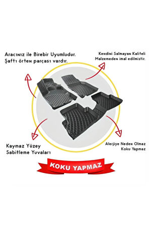 Toyota Verso 2009 Sonrası Havuzlu Paspas