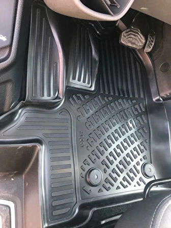 Ford Tourneo Custom 2012-2023 Havuzlu Paspas | Şoför + 2 Yolcu Koltuğu - Otomatik Vites