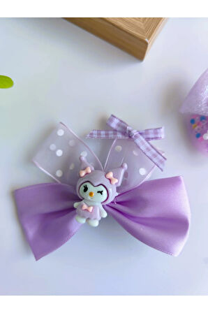 Kuromi & My Melody & Cinnamoroll Saten Simli Fiyonk Pens Toka