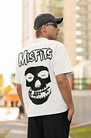 Misfits Müzik Grubu Baskılı Unisex Oversize Rock Metal Tişört