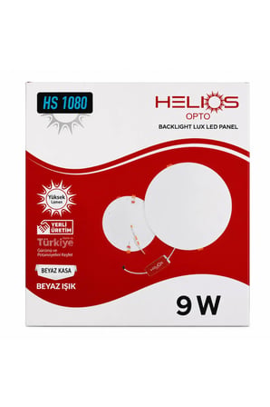HS1080 9W Backlight Lux LED Panel Gün Işığı Yuvarlak Sıva Altı LED Panel