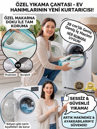 2li Takım Çok Amaçlı Ayakkabı Yıkama Çantası ve Kurutma Filesi Takım, Çamaşır Yıkama Torbası, Sık Dokuma, Yanları Fileli, (Süyten, Hassas Kıyafetler, Spor Ekipmanları)