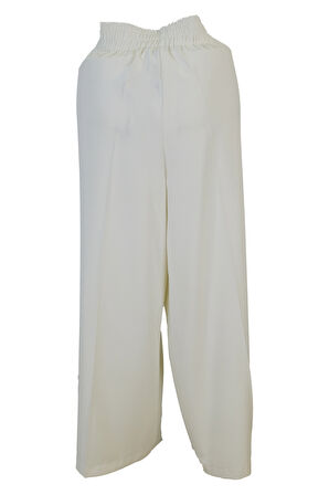 5386 SENTEZ PANTOLON ARKASI LASTİKLİ KISA GENİŞ PAÇA