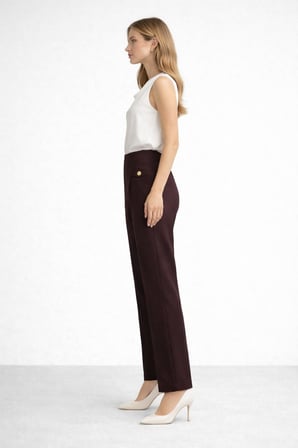 5641 SENTEZ ROSA ÖNÜ PİLELİ FİLOTA CEO PANTOLON