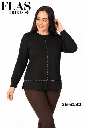 6132 FLAŞ ÇELİKLİ TAŞLI BLUZ
