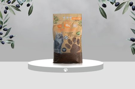 Zeytin Çekirdeğinden Üretilen Aktif Karbonlu%100 Doğal Kedi Kumu 8L