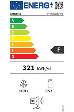 Samsung 2 Kapılı Buzdolabı  Rt 47CG6002WWTR 470 Lt