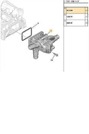 Termostat 301 206+ Partner Tepee C4 C5X7 DV6  (1336AX-9684588980)