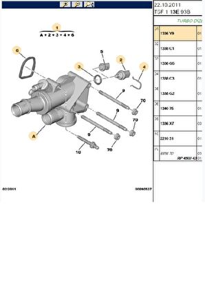 Termostat 508 C5 2.0 HDI (1336.Y9)