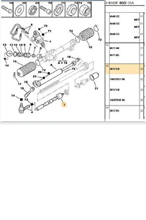 Rot Mili Partner-Berlingo-ZX-XSARA 96>07 (00827-3812C0)