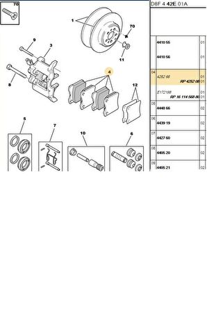 Arka  Balata 406 605 607  (GDB1276-4252.08)