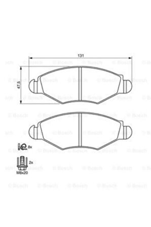 Arka Balata 206 Xsara  (0986494039-4254.94)