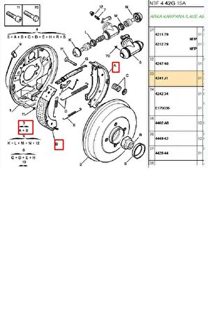 Arka Balata Saxo 306 (562581-4241.J1)