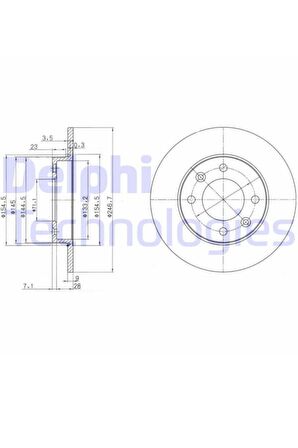 Arka Disk Partner 307 C3 Xsara 05-(BG3653-4249.90)