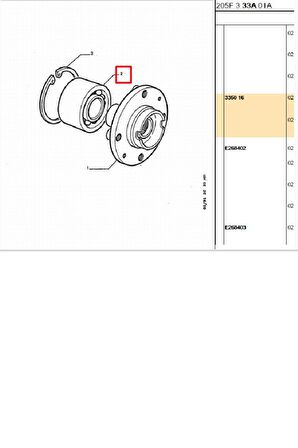 Ön Teker Bilyası 206 306 406 Partner Xsara Xantia Berlingo (40574S01-VKBC20010-3350.16)