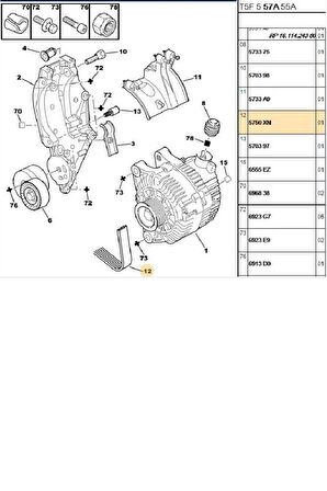 V Kayışı (6PK1210-5750.RE)
