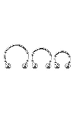 316l Cerrahi Çelik Helix, Septum, Kıkırdak, Smiley, Tragus Piercing (3 Adet)