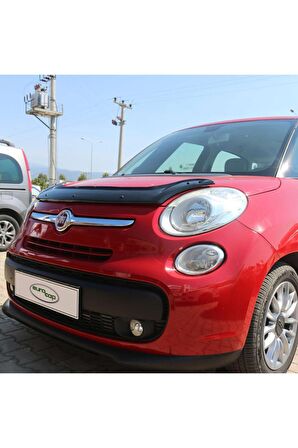 Fiat 500l Ön Kaput Koruma Rüzgarlığı 3mm Akrilik (abs) Parlak Siyah Deflektör 2015->