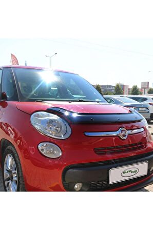 Fiat 500l Ön Kaput Koruma Rüzgarlığı 3mm Akrilik (abs) Parlak Siyah Deflektör 2015->