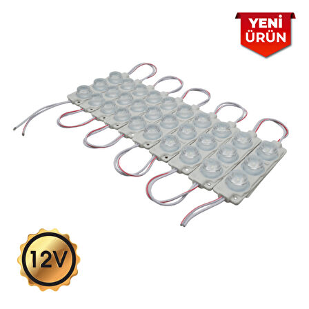 12V Camlı Parmak Led Lamba Su Geçirmez- 10'LU SET