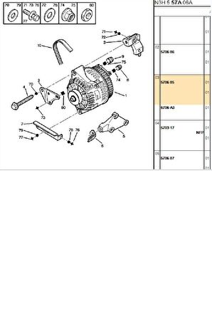 Alternatör Ayağı 306 Partner Xsara Berlingo (5706.85)