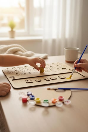 Ahşap Boyanabilir Sayılar ve Matematik - Kendin Yap (DIY) Etkinlik Seti