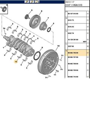 Ön Krank Keçe Berlingo C1 C2 C3 C4 C5 Xsara Nemo DV4-DV6 (SKT046119-1608940680)