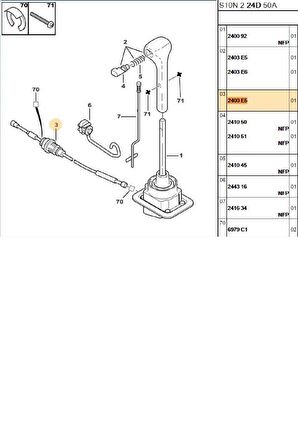 Vites Halatı 106 Saxo (2400.E5)