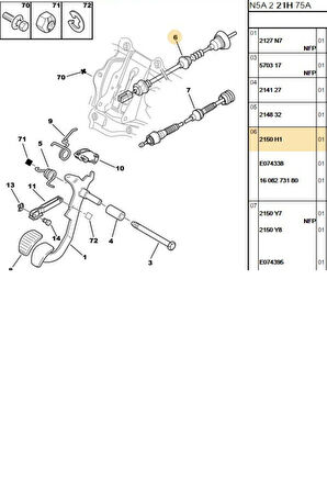 Debriyaj Teli 306 (CAVO6001674-2150.H1)