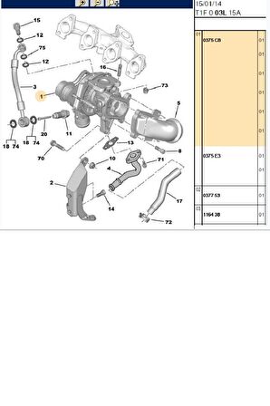 Turbo 206 307 406 C5 Xsara Xantia 2,0 HDI (7069775002S-0375.C8)