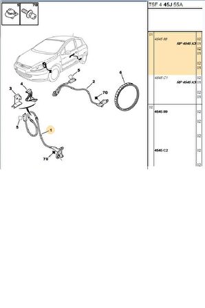 Ön Abs Sensörü (454588-4545C1-4545K3-SS20132)