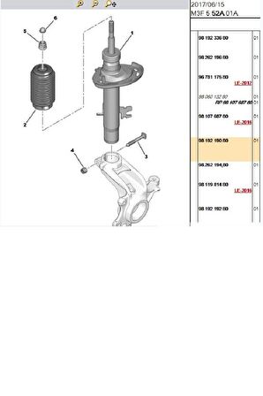 Ön Sağ Amortisör 301 C-Elysee (13532235-PS9412101-9819219080)