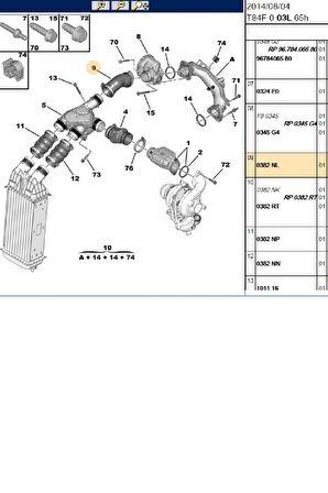 Turbo Ara Hortum C3 C4 C5 C-elysee Berlingo 207 (17300-0382.NL)